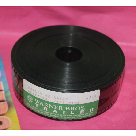 Vintage Movie Theater 35mm Film Trailer Eraser Number 2 Rated Flat 6515 Warner